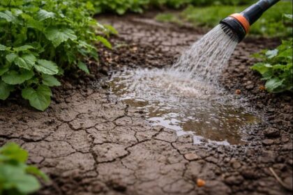 Dlaczego ziemia w ogrodzie twardnieje i przestaje wchłaniać wodę